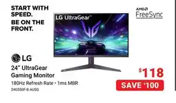 Visions Electronics LG 24 UltraGear Gaming Monitor offer