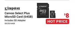 Visions Electronics Canvas Select Plus MicroSD Card (64GB) offer