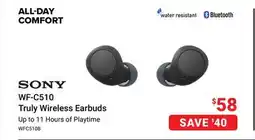Visions Electronics WF-C510 Truly Wireless Earbuds offer