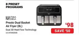 Visions Electronics ULTIMA COSA Presto Dual Basket Air Fryer (8L) offer