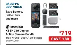 Visions Electronics X5 8K 360 Degree Action Camera Bundle offer