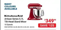 Visions Electronics Artisan Series 5.7L Tilt-Head Stand Mixer offer