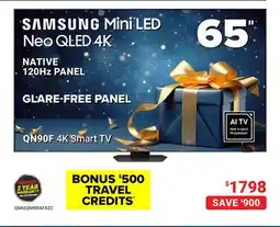 Visions Electronics SAMSUNG 65 QN90F 4K Smart TV NATIVE 120Hz PANEL offer