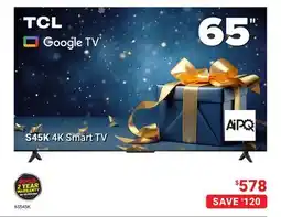 Visions Electronics TCL 65 4K Smart TV offer