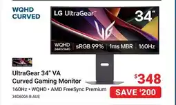 Visions Electronics AUS UltraGear 34 VA Curved Gaming Monitor offer