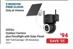 Visions Electronics Outdoor Camera plus Floodlight with Solar Panel offer