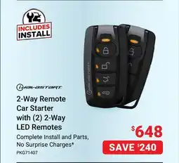 Visions Electronics 2-Way Remote Car Starter with (2) 2-Way LED Remotes offer