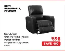 Visions Electronics Oren PU Home Theatre Power Recliner offer