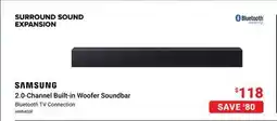 Visions Electronics Samsung 2.0-Channel Built-in Woofer Soundbar offer