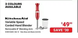 Visions Electronics KitchenAid Variable Speed Corded Hand Blender offer