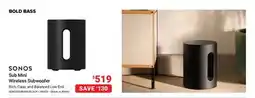 Visions Electronics SONOS Sub Mini Wireless Subwoofer offer