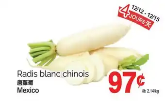T&T Supermarket RADIS BLANC CHINOIS offer