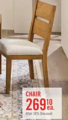 The Brick Lotus Dining Chair with Polyester Fabric, Wood - Light Grey offer