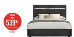 The Brick Atlas 6pc Bedroom Set with Bed, Dresser, Mirror & Nightstand, Mid-Century Modern, Black - Queen Size offer