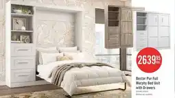 The Brick Bestar Pur Full Murphy Unit with Drawers 84-Inch Wall Bed - Rustic Brown offer