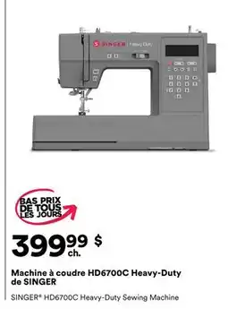 Michaels Machine à coudre HD6700C Heavy-Duty de SINGER offer
