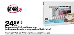 Michaels Ensemble de 39 fournitures pour techniques de peinture aquarelle d'Artist's Loft offer