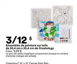 Michaels Ensembles de peinture sur toile de 25,4 cm x 25,4 cm de Creatology offer