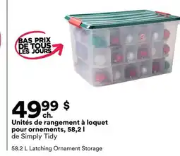 Michaels Unités de rangement à loquet pour ornements, 58,2 l de Simply Tidy offer