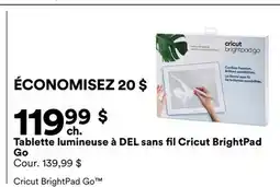 Michaels Tablette lumineuse à DEL sans fil Cricut BrightPad Go offer