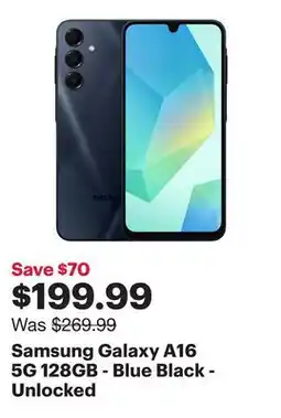 Best Buy Samsung Galaxy A16 5G 128GB - Blue Black - Unlocked offer