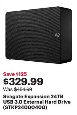 Best Buy Seagate Expansion 24TB USB 3.0 External Hard Drive (STKP24000400) offer