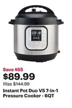 Best Buy Instant Pot Duo V5 7-in-1 Pressure Cooker - 6QT offer