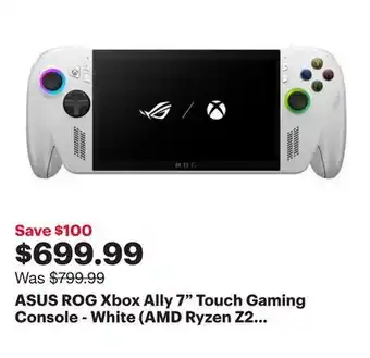 Best Buy ASUS ROG Xbox Ally 7 Touch Gaming Console - White (AMD Ryzen Z2 A/16GB RAM/512GB SSD/Windows 11) offer
