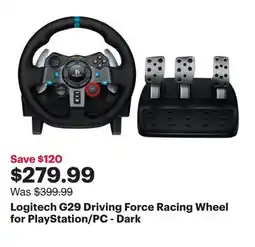 Best Buy Logitech G29 Driving Force Racing Wheel for PlayStation/PC - Dark offer