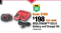 Home Depot XC5.0 Battery and Charger Kit offer
