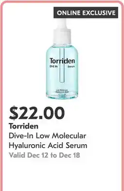 Shoppers Drug Mart Dive-In Low Molecular Hyaluronic Acid Serum offer