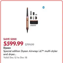Shoppers Drug Mart Special edition Dyson Airwrap i.d. multi-styler and dryer Straight+Wavy in Amber silk offer