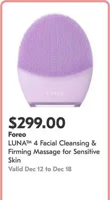 Pharmaprix LUNA 4 Facial Cleansing & Firming Massage for Sensitive Skin offer