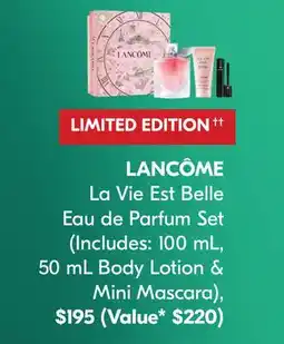 Shoppers Drug Mart LANCÔME La Vie Est Belle Eau de Parfum Set offer