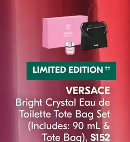 Pharmaprix VERSACE Bright Crystal Eau de Toilette Tote Bag Set offer