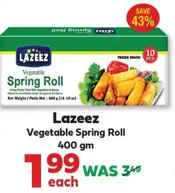 Iqbal Foods Lazeez Vegetable Spring Roll offer