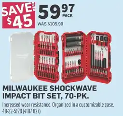 Co-op Milwaukee shockwave impact bit set offer
