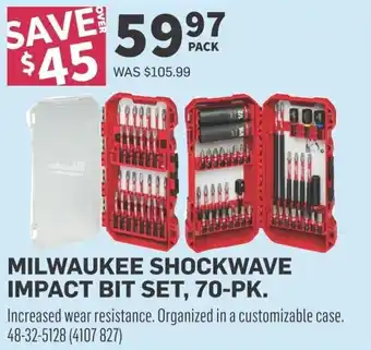 Co-op Milwaukee shockwave impact bit set offer