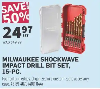 Co-op Milwaukee shockwave impact drill bit set offer