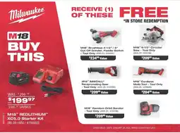 Co-op Milwaukee m18 redlithium xc5.0 starter kit offer