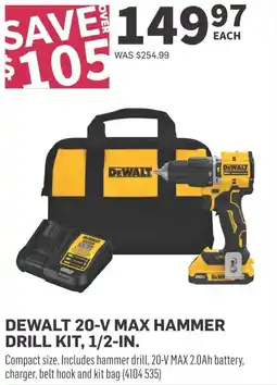 Co-op Dewalt 20-v max hammer drill kit offer
