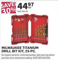 Co-op Milwaukee titanium drill bit kit offer