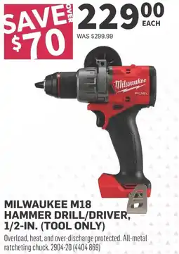 Co-op Milwaukee m18 hammer drill/ driver offer