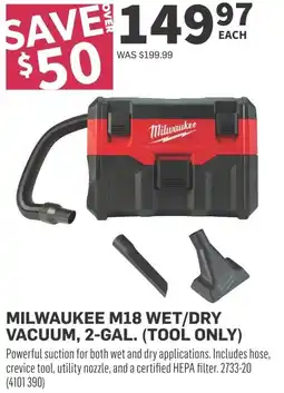 Co-op Milwaukee m18 wet/ dry vacuum offer