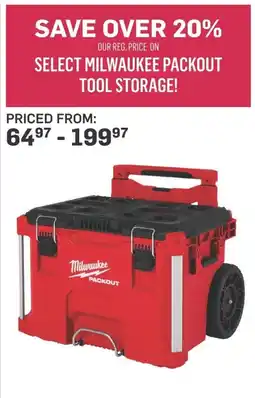 Co-op Milwaukee packout tool storage offer