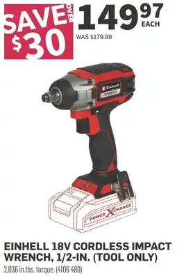 Co-op Einhell 18v cordless impact wrench offer