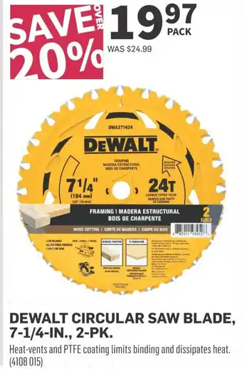 Co-op Dewalt circular saw blade offer