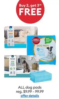 Petsmart Buy 2, get 3rd FREE ALL dog pads offer