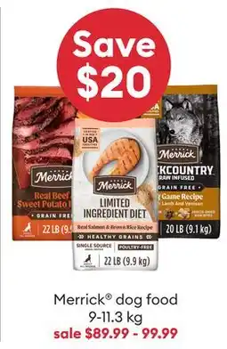 Petsmart Save $20 Merrick dog food offer