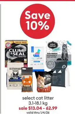 Petsmart Save 10% select cat litter offer